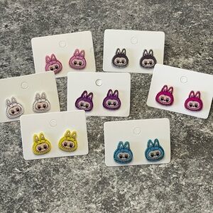 Labubu stud earring set